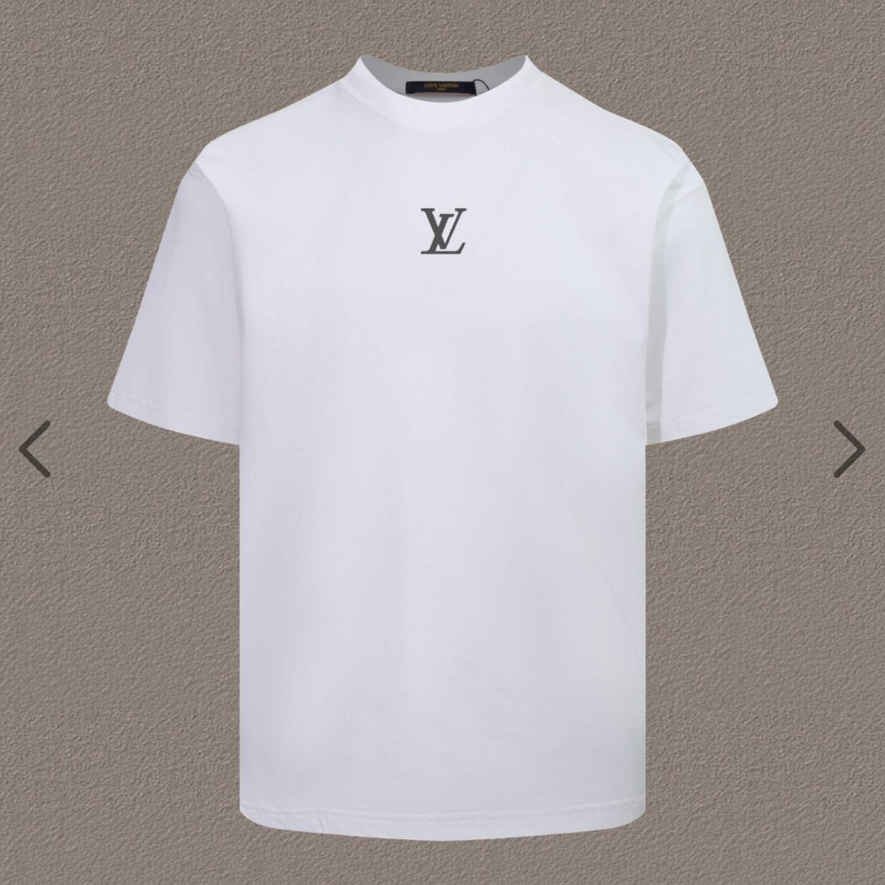 Louis Vuitton White Logo Short Sleeve Tee